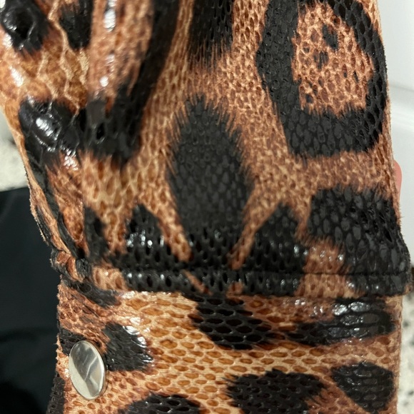 Missguided cheetah print cropped leather jacket - Picture 4 of 6